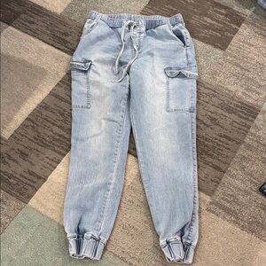 Steve Madden Light Blue Cargo Jeans